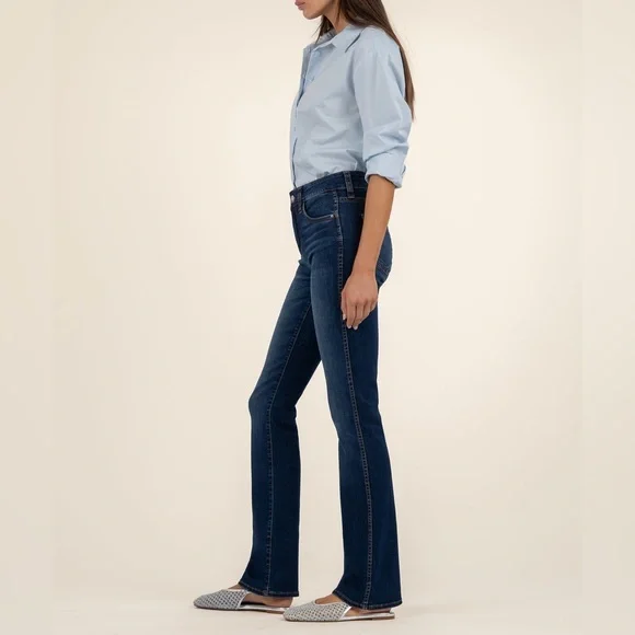 NWOT KUT From The Kloth Bootcut Jeans in Dark Wash. Size 10P. - Picture 4 of 10